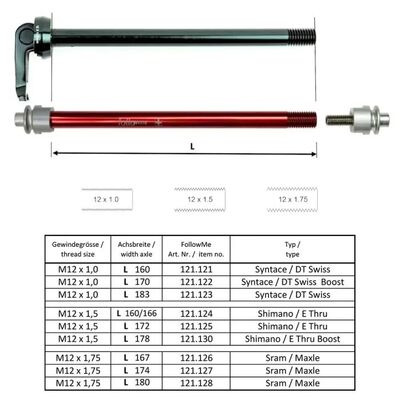 FollowMe Thru Axle Adaptor M12 click to zoom image